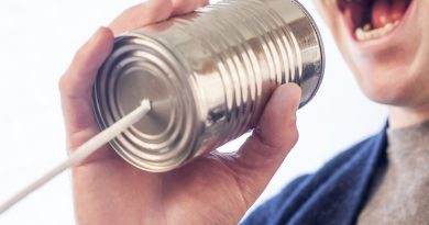 tin can, speak, talk