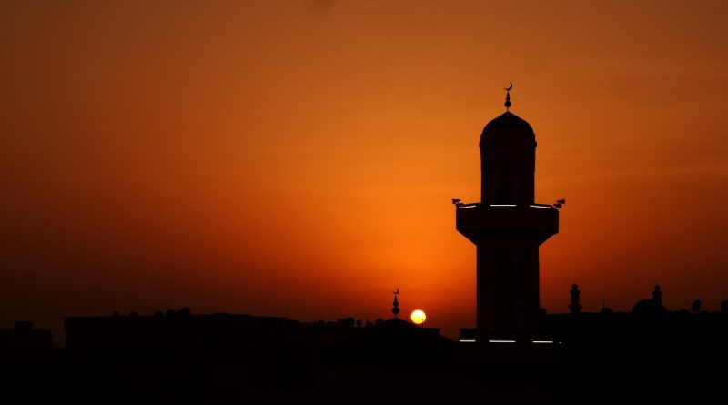 masjid, sunset, mosque