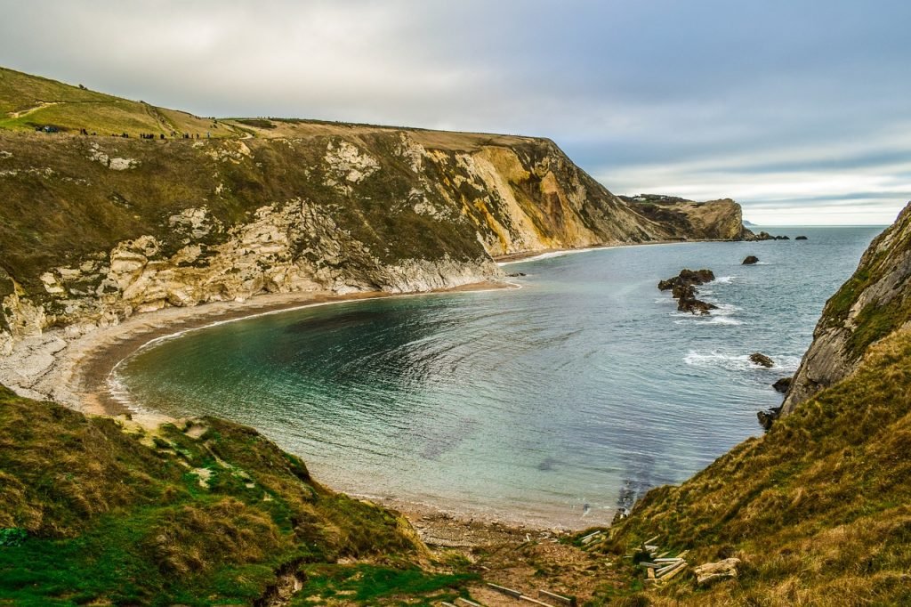 jurassic coast, dorset, england, uk, nature, united kingdom, landscape, ocean, sea, man o' war, coast, gulf, cliffs, seaside, bay, coastal, scenic, travel, horizon, st oswald's bay, durdle door, dorset, gulf, gulf, gulf, gulf, gulf