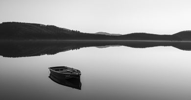 boat, lake, reflection