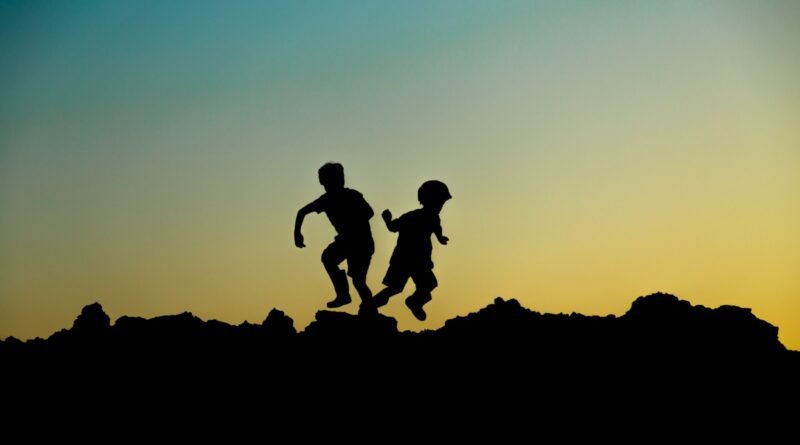 silhouette of childrens illustration